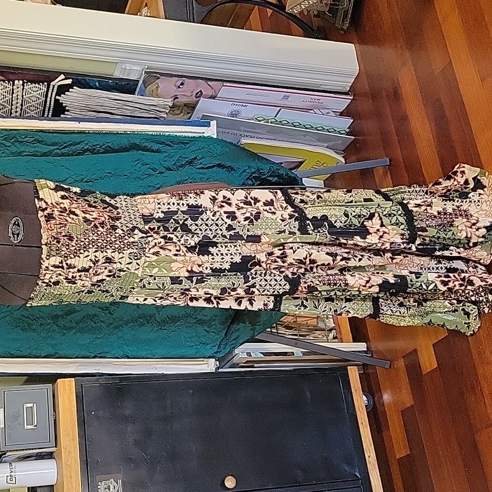 Boho Floral Strapless Jumpsuit M - Picture 2 of 7